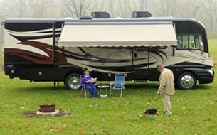 What terms are included in a motor home rental agreement?