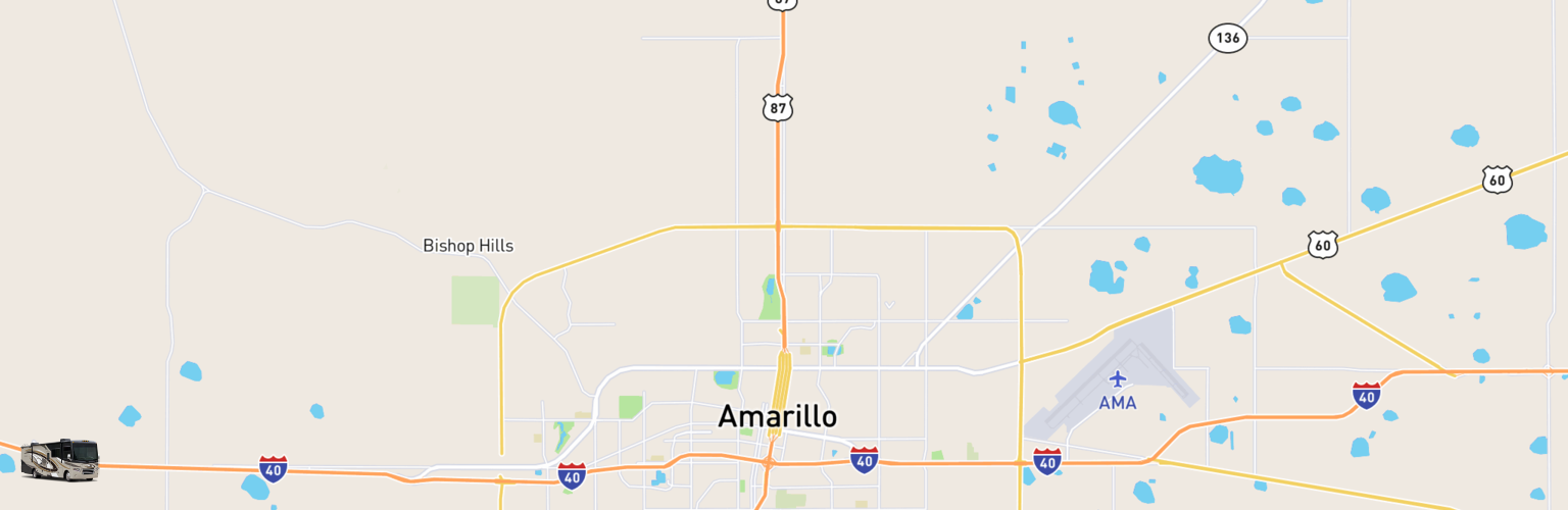 Class A RV Rentals Map Amarillo, TX