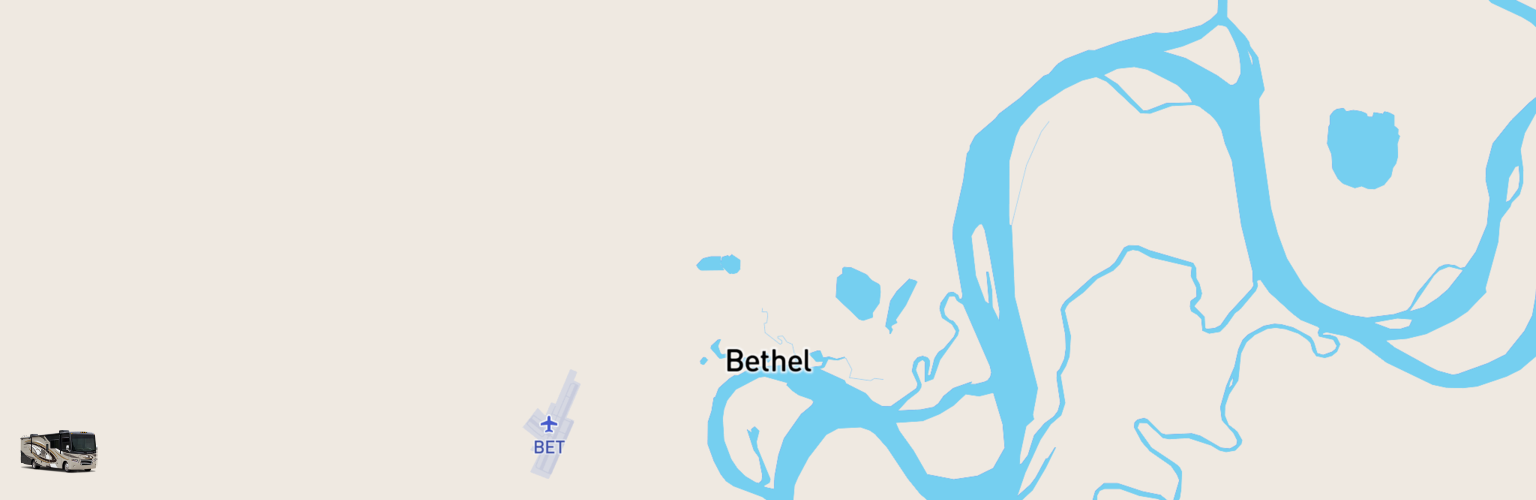 Class A RV Rentals Map Bethel, AK