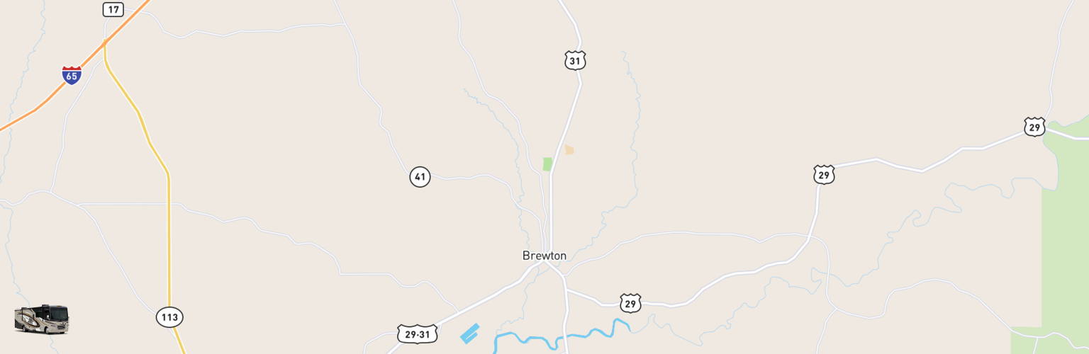 Class A RV Rentals Map Brewton, AL