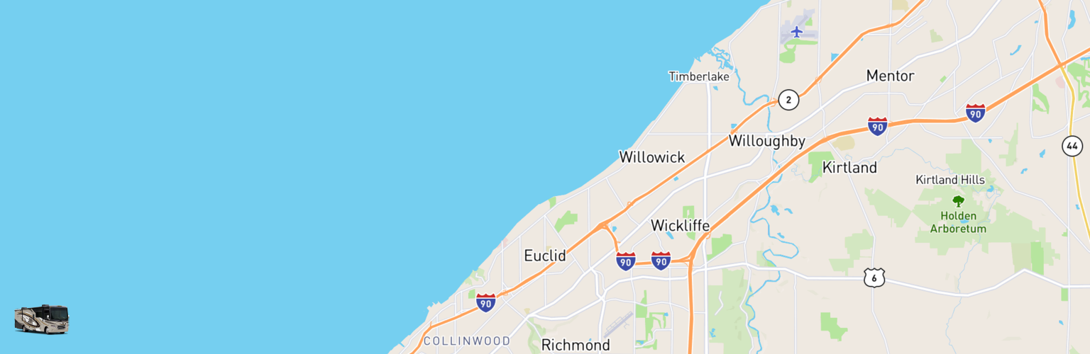 Class A RV Rentals Map Euclid, OH