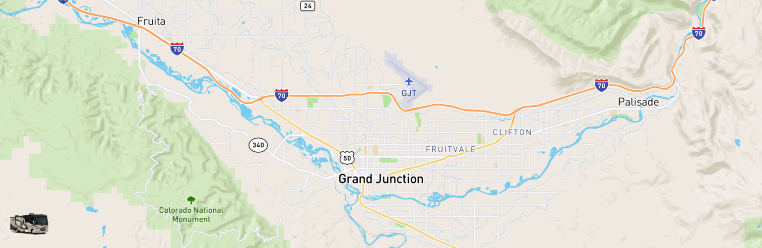 Class A RV Rentals Map Grand Junction, CO