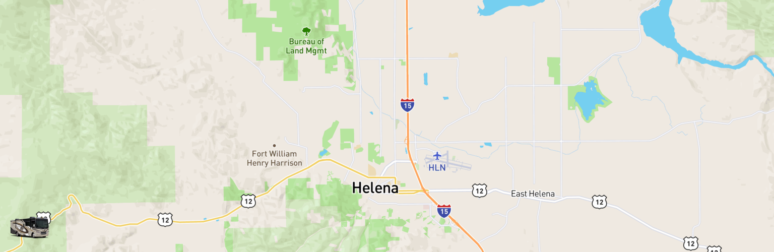 Class A RV Rentals Map Helena, MT