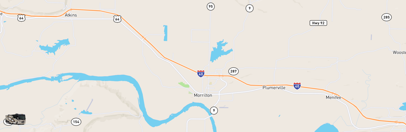 Class A RV Rentals Map Morrilton, AR
