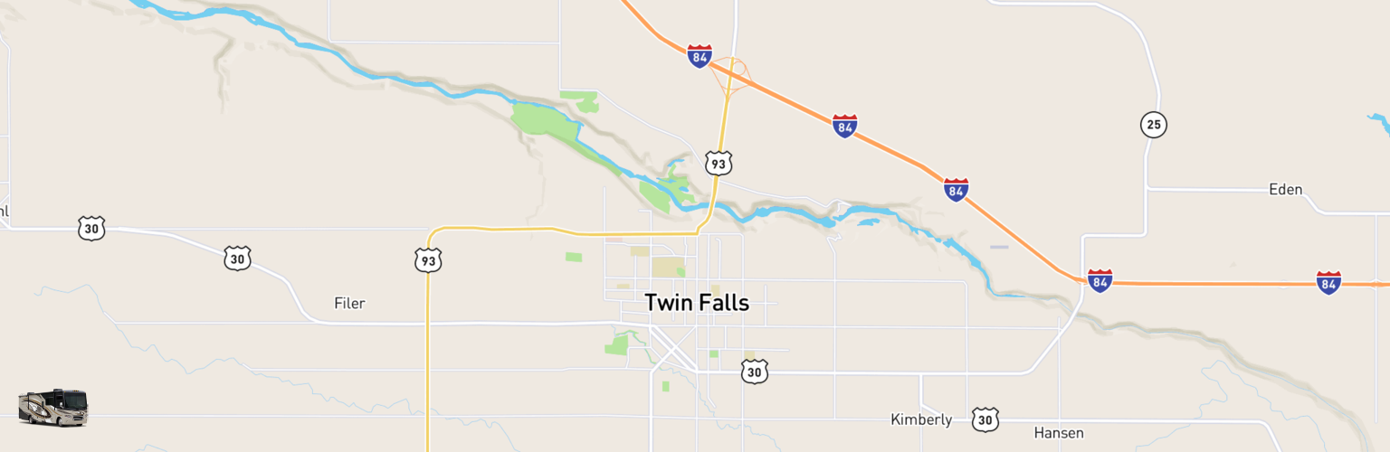 Class A RV Rentals Map Twin Falls, ID