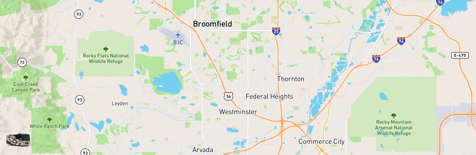 Class A RV Rentals Map Westminster, CO