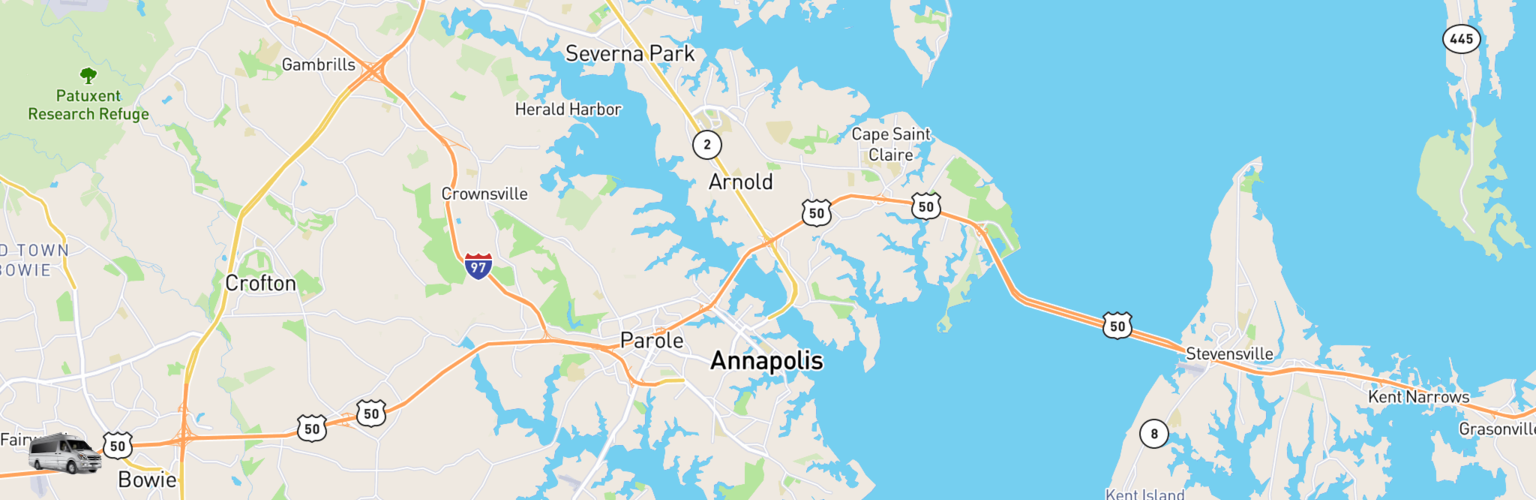 Class B RV Rentals Map Annapolis, MD