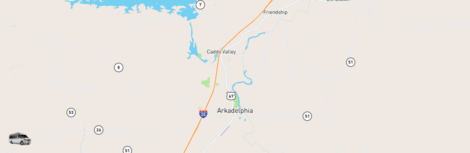 Class B RV Rentals Map Arkadelphia, AR