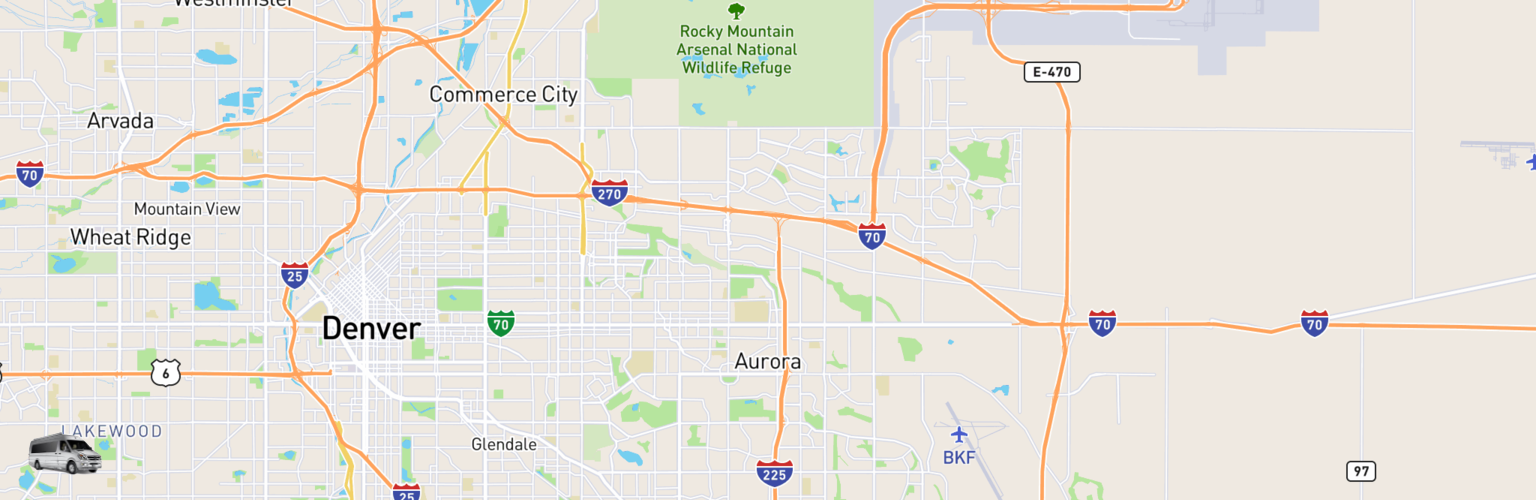 Class B RV Rentals Map Aurora, CO