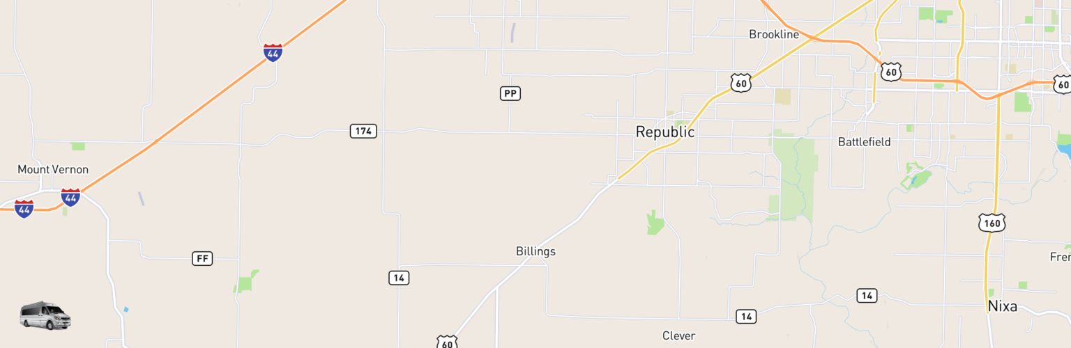 Class B RV Rentals Map Billings, MO