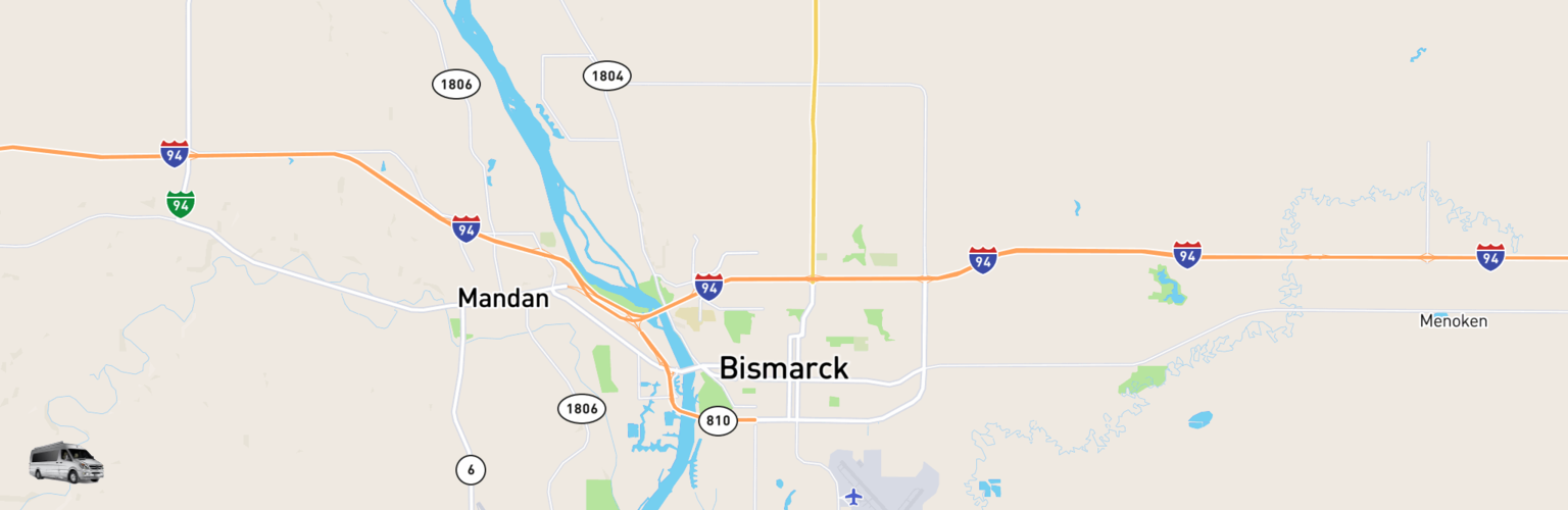 Class B RV Rentals Map Bismarck, ND