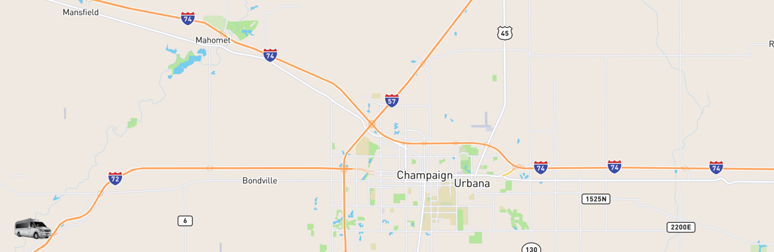 Class B RV Rentals Map Champaign Urbana, IL