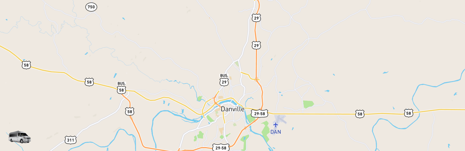 Class B RV Rentals Map Danville, VA