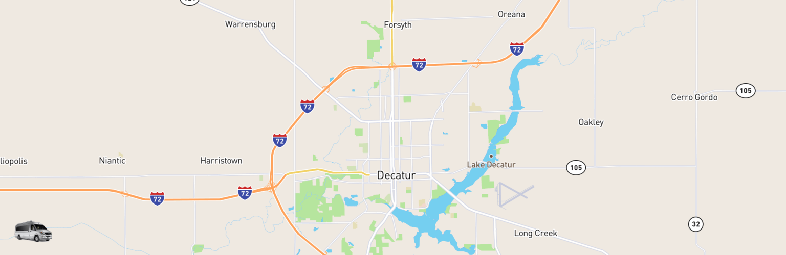 Class B RV Rentals Map Decatur, IL