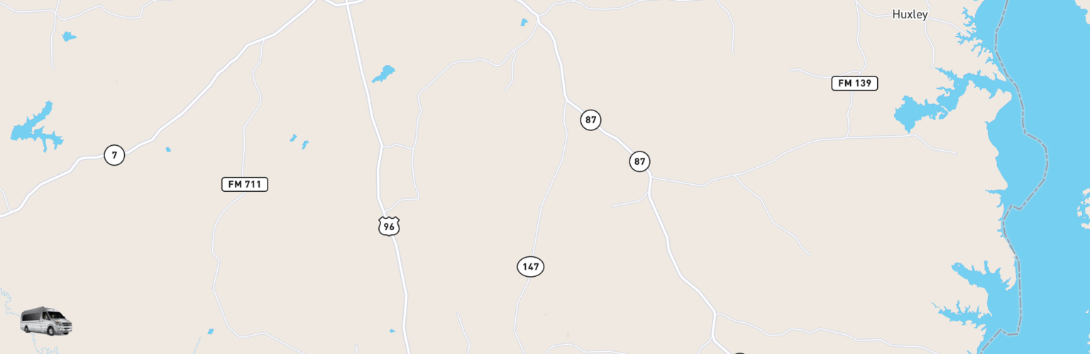 Class B RV Rentals Map Deep East, TX