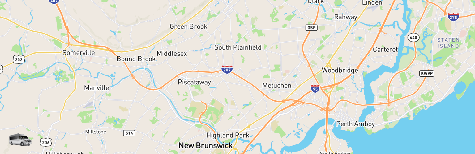 Class B RV Rentals Map Edison, NJ