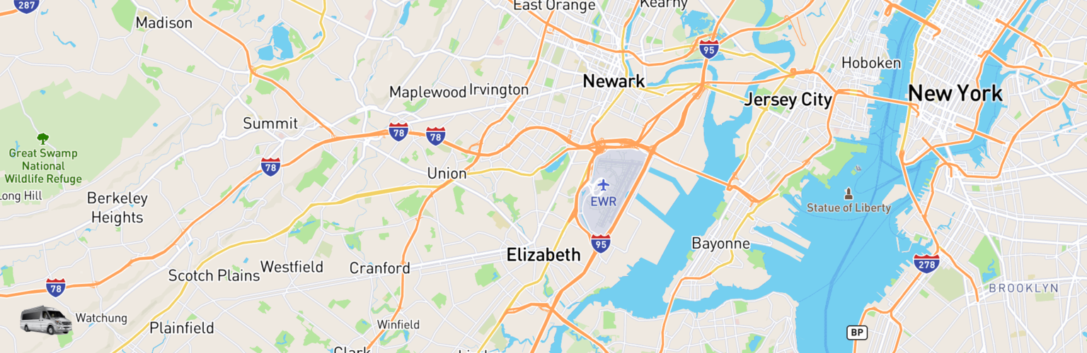 Class B RV Rentals Map Elizabeth, NJ