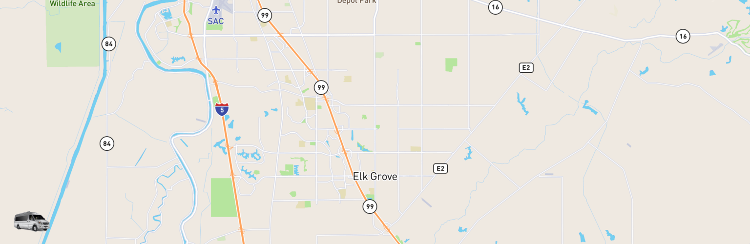 Class B RV Rentals Map Elk Grove, CA