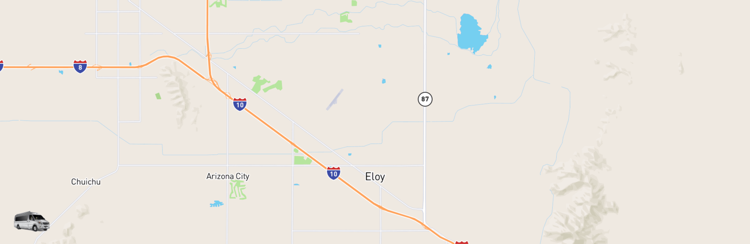 Class B RV Rentals Map Eloy, AZ