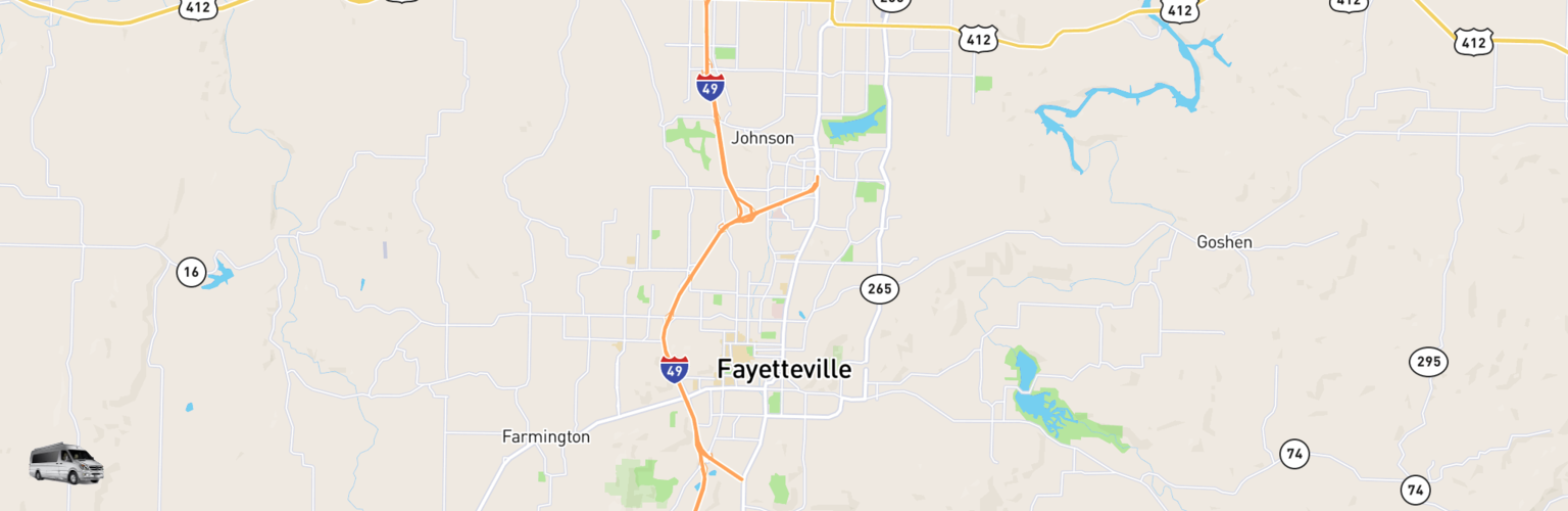 Class B RV Rentals Map Fayetteville, AR