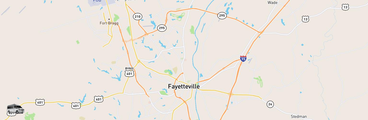 Class B RV Rentals Map Fayetteville, NC