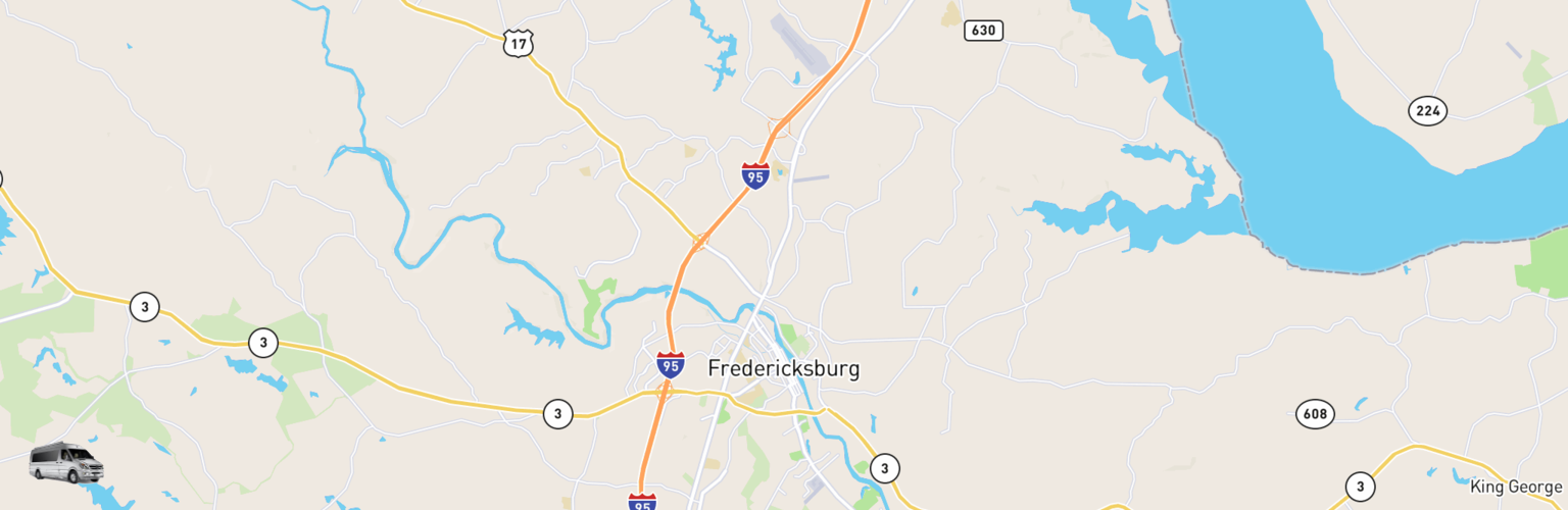 Class B RV Rentals Map Fredericksburg, VA