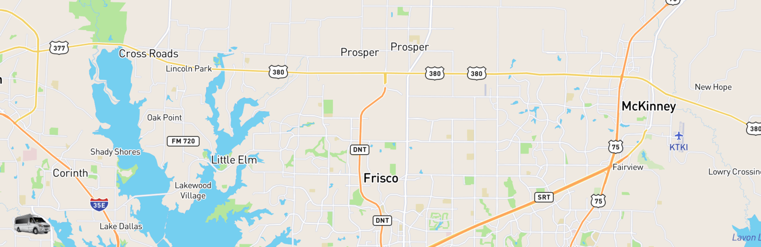 Class B RV Rentals Map Frisco, TX