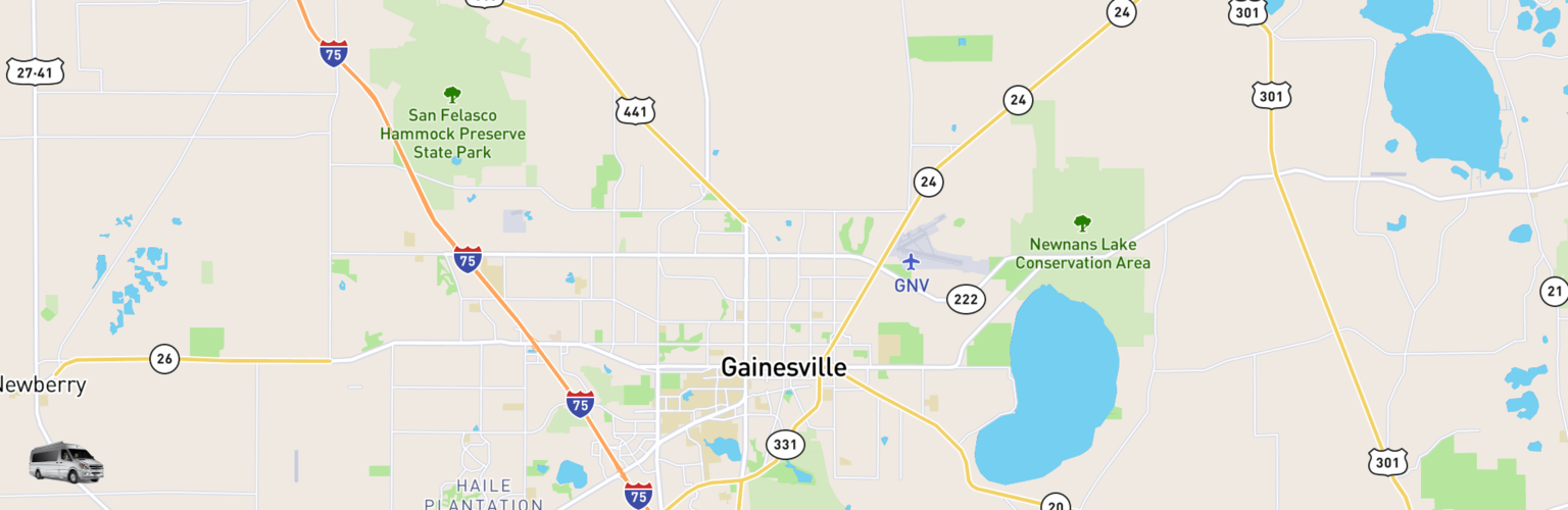 Class B RV Rentals Map Gainesville, FL