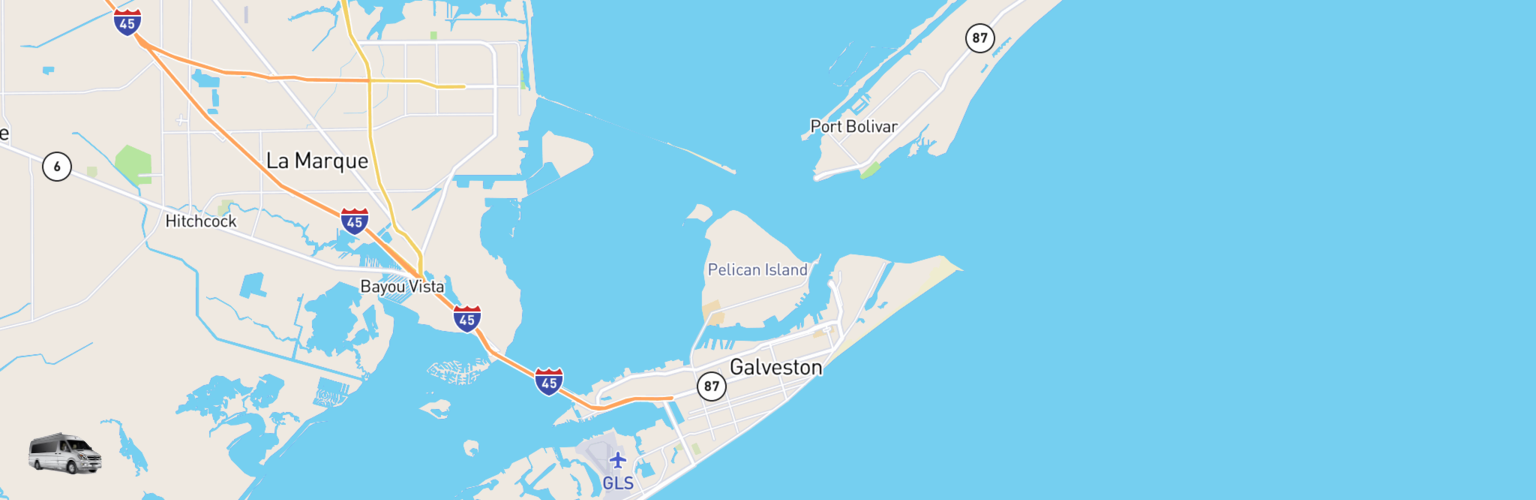 Class B RV Rentals Map Galveston, TX