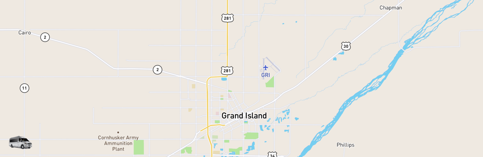 Class B RV Rentals Map Grand Island, NE