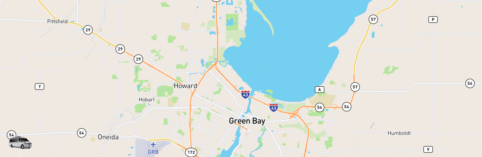 Class B RV Rentals Map Green Bay, WI
