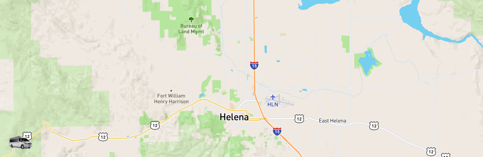 Class B RV Rentals Map Helena, MT