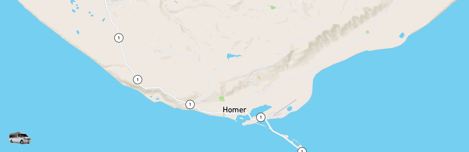 Class B RV Rentals Map Homer, AK