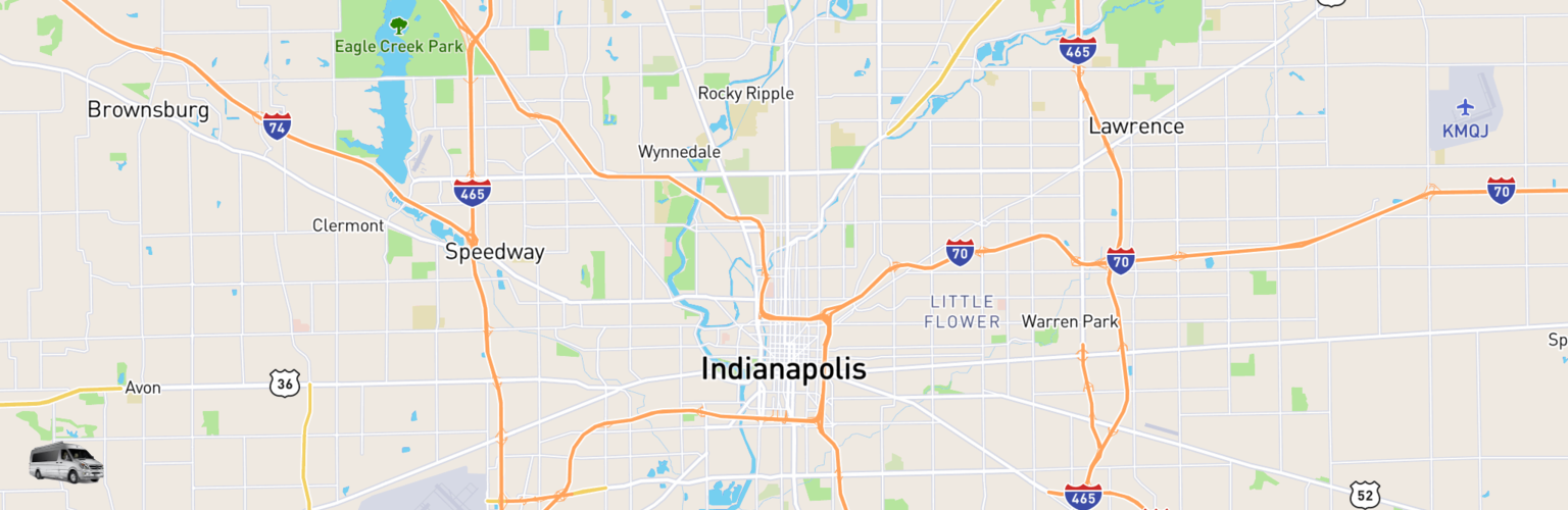 Class B RV Rentals Map Indianapolis, IN