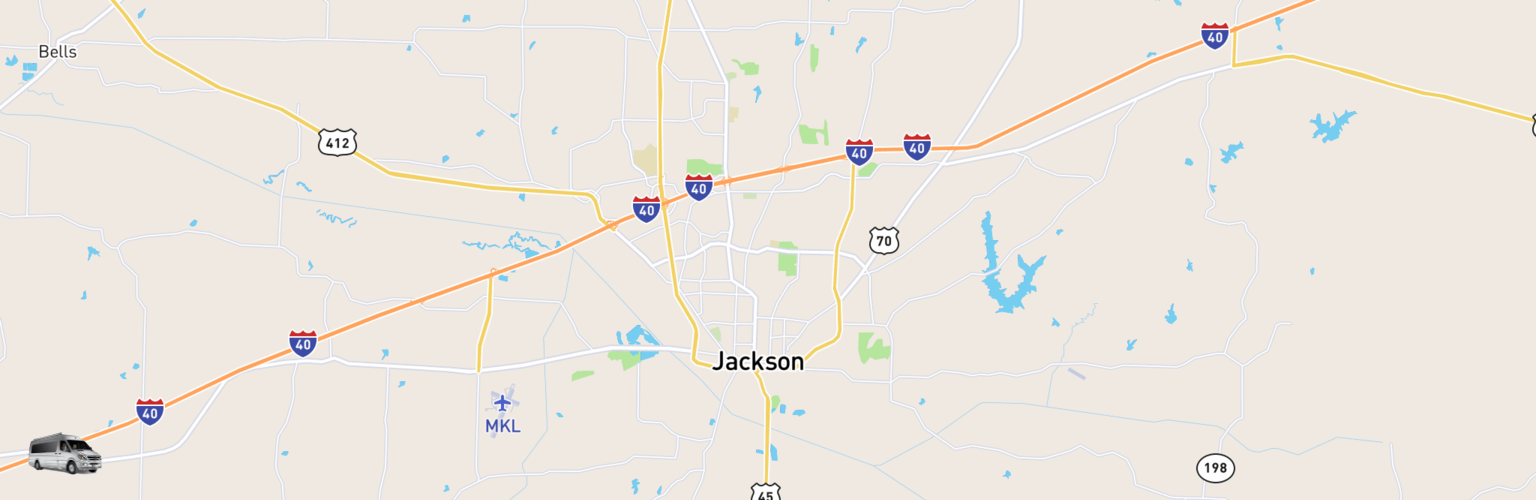 Class B RV Rentals Map Jackson, TN