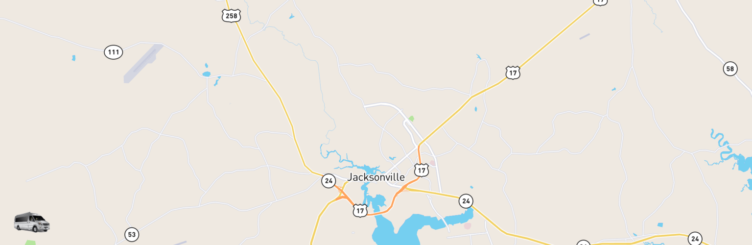 Class B RV Rentals Map Jacksonville, NC
