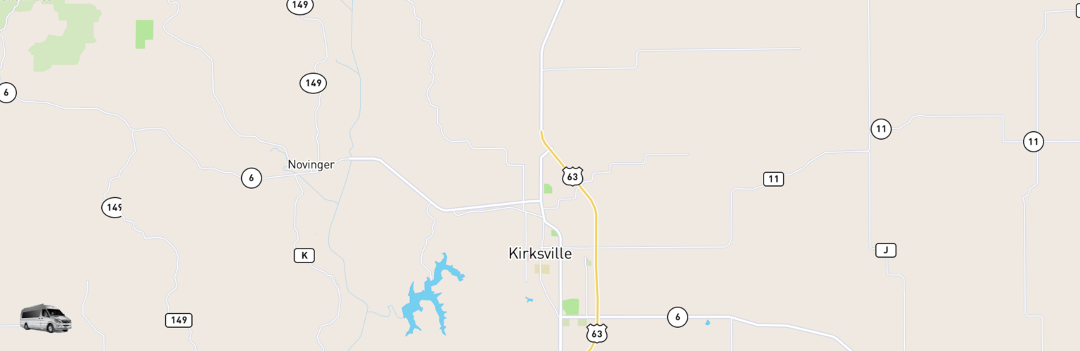 Class B RV Rentals Map Kirksville, MO