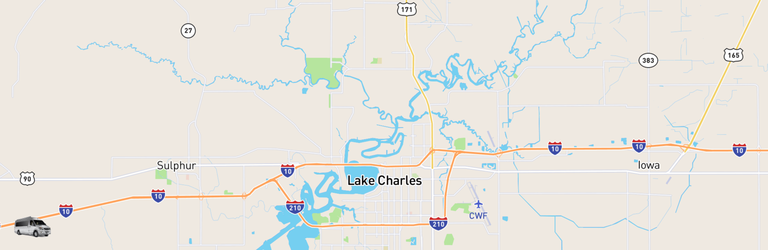 Class B RV Rentals Map Lake Charles, LA