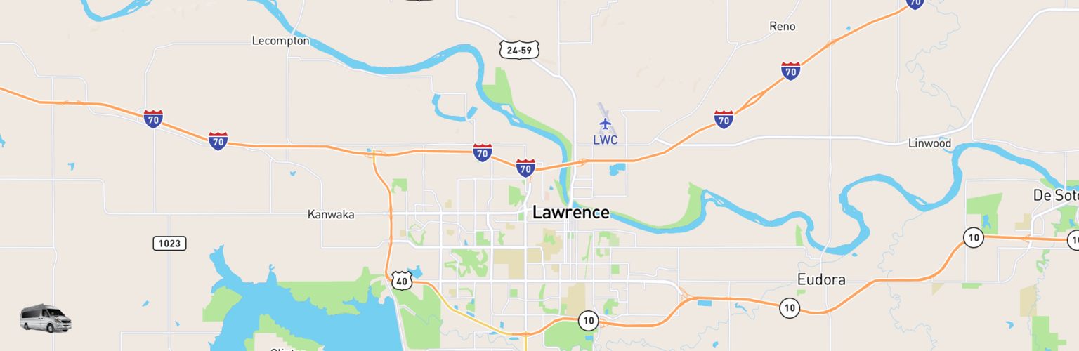 Class B RV Rentals Map Lawrence, KS
