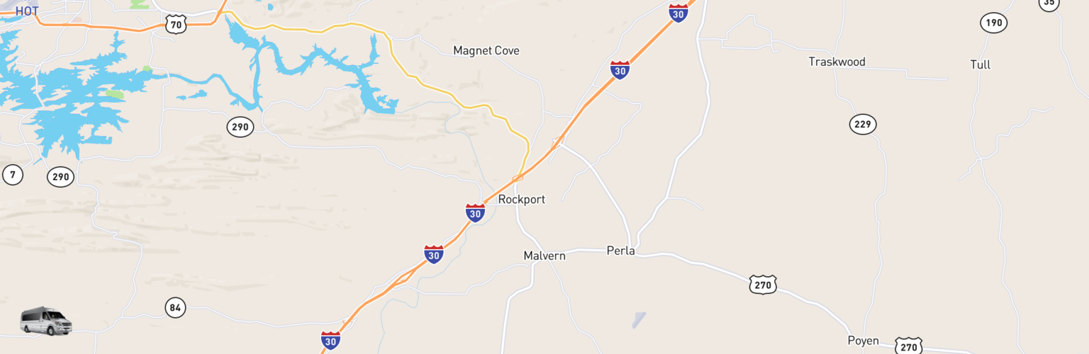 Class B RV Rentals Map Malvern, AR