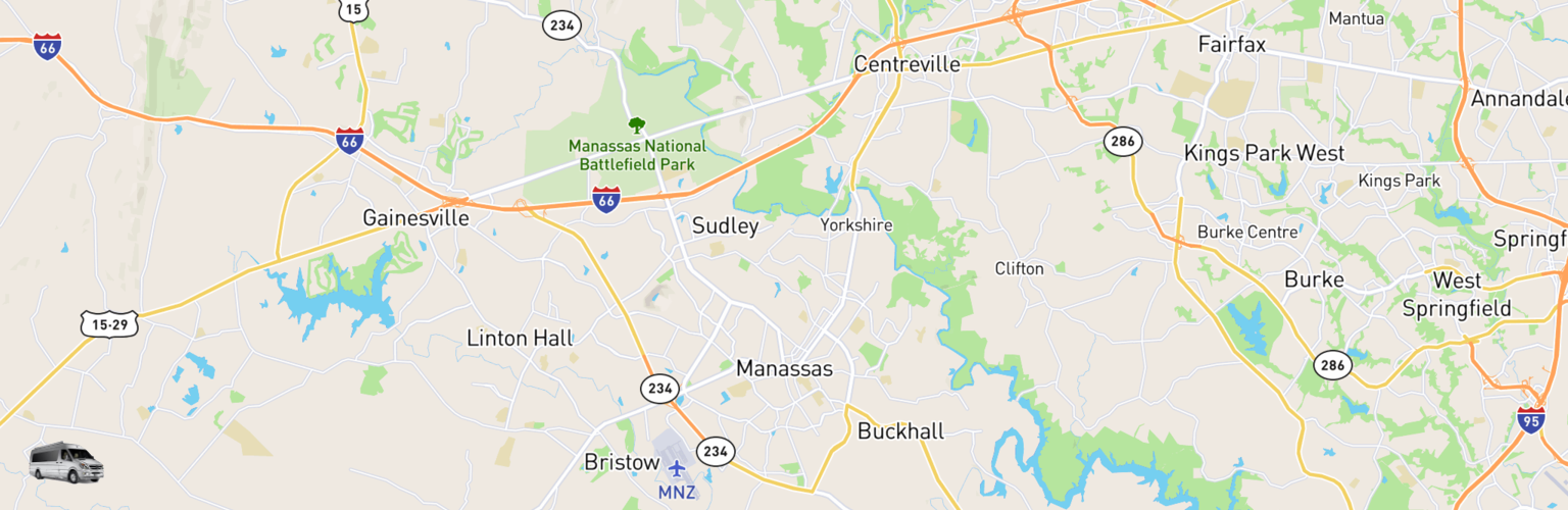 Class B RV Rentals Map Manassas, VA