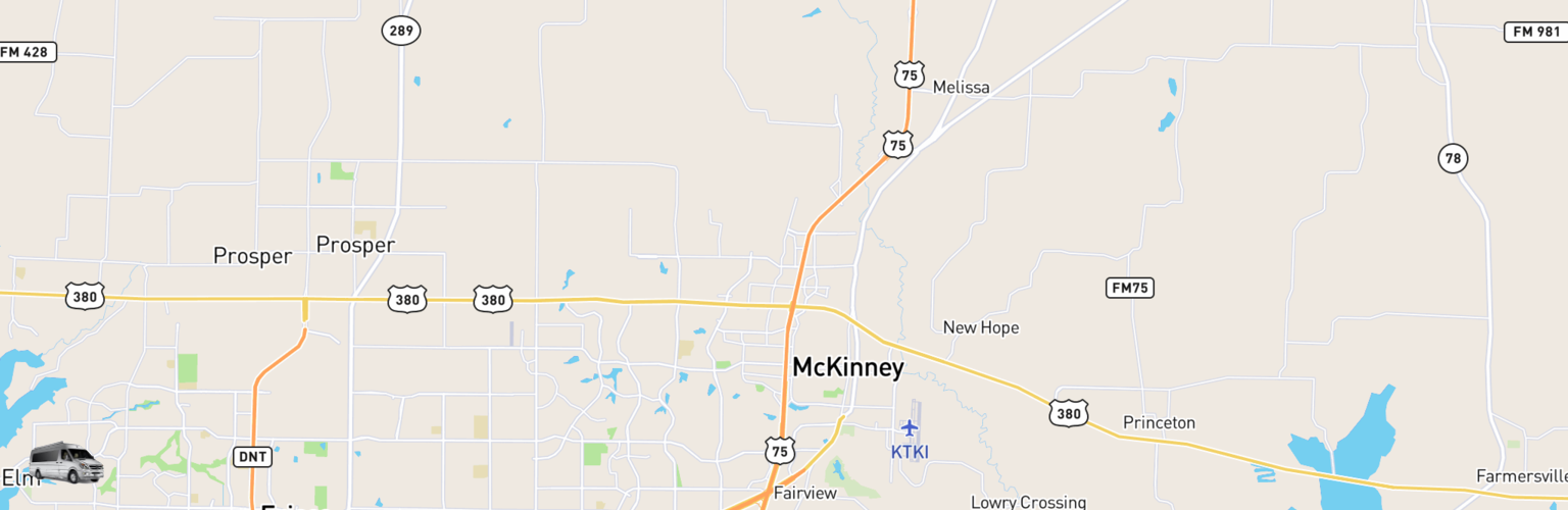 Class B RV Rentals Map Mckinney, TX