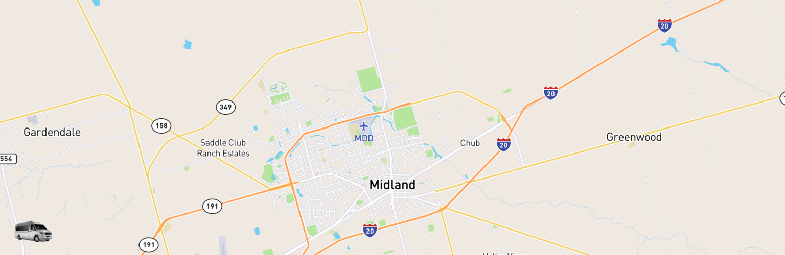 Class B RV Rentals Map Midland, TX