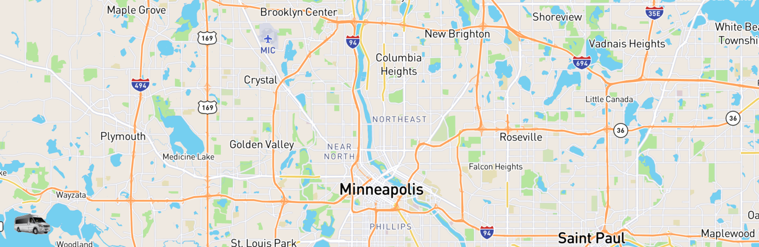 Class B RV Rentals Map Minneapolis, MN