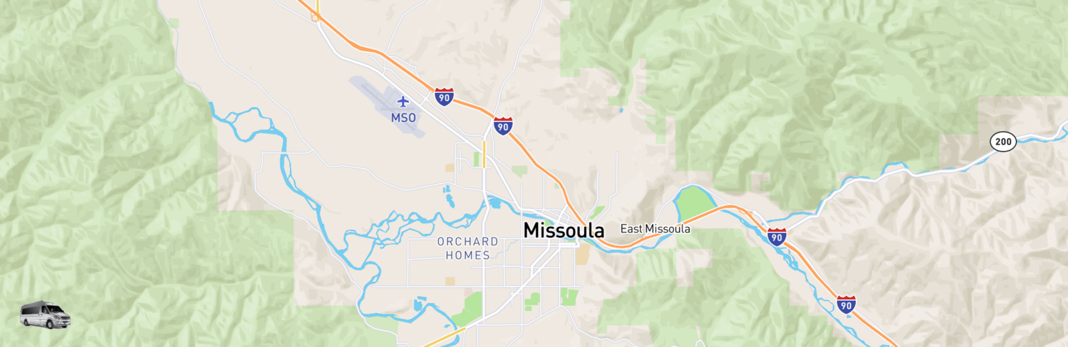 Class B RV Rentals Map Missoula, MT