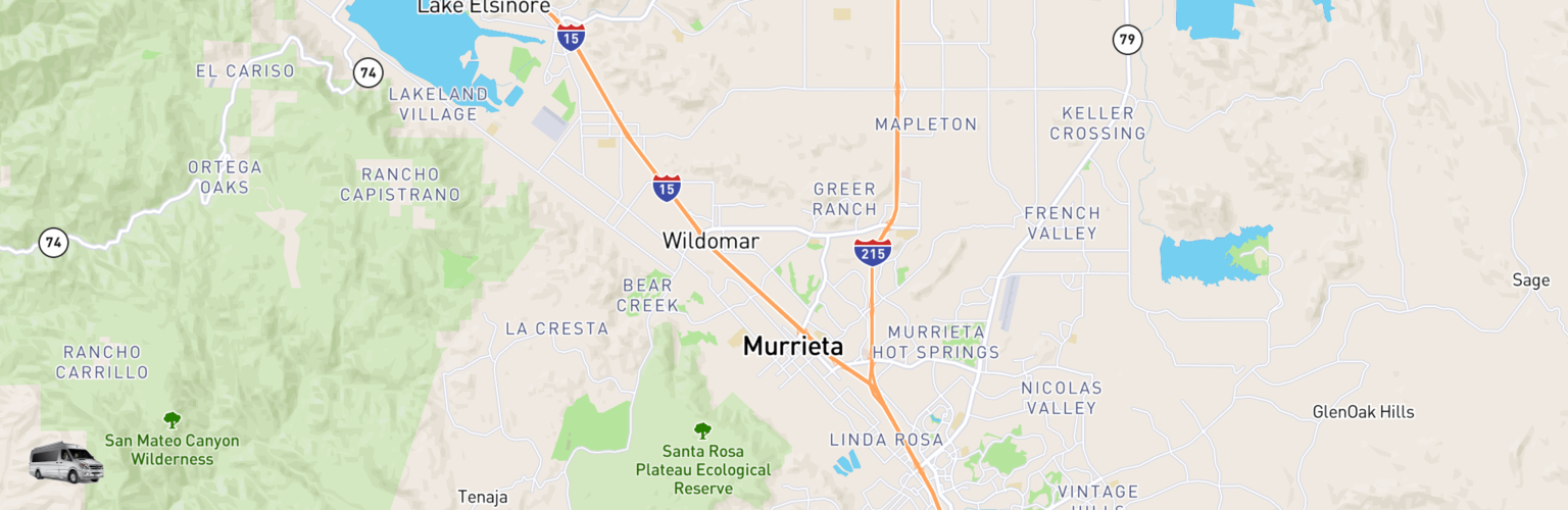 Class B RV Rentals Map Murrieta, CA