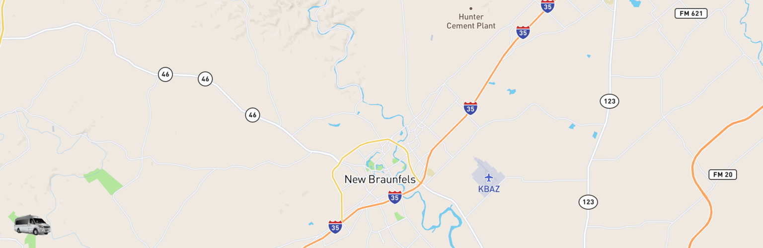 Class B RV Rentals Map New Braunfels, TX