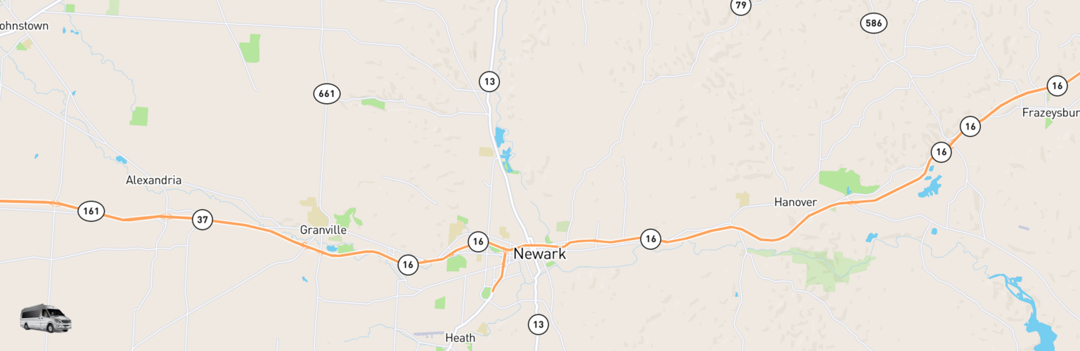 Class B RV Rentals Map Newark, OH