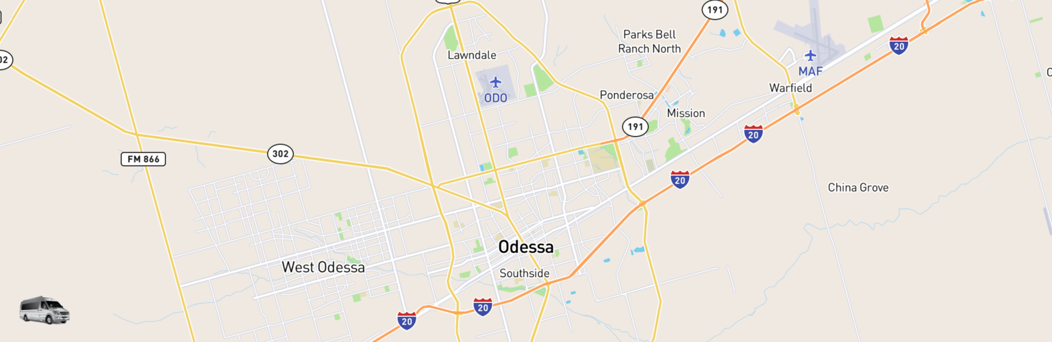 Class B RV Rentals Map Odessa, TX