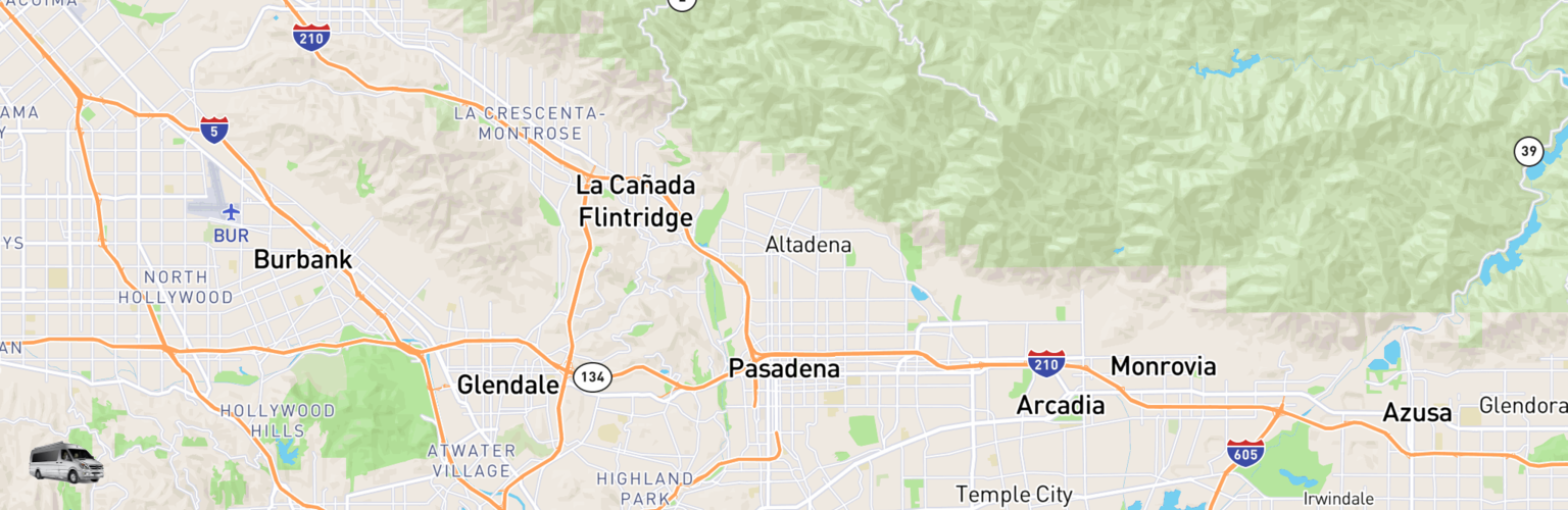 Class B RV Rentals Map Pasadena, CA